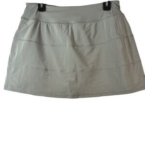 CRZ Yoga Tennis Skort Womens L Beige High Rise Athleisure Golf Pickleball Active
